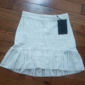 Elegant White Eyelet Skirt NwT Size 1 The Kooples